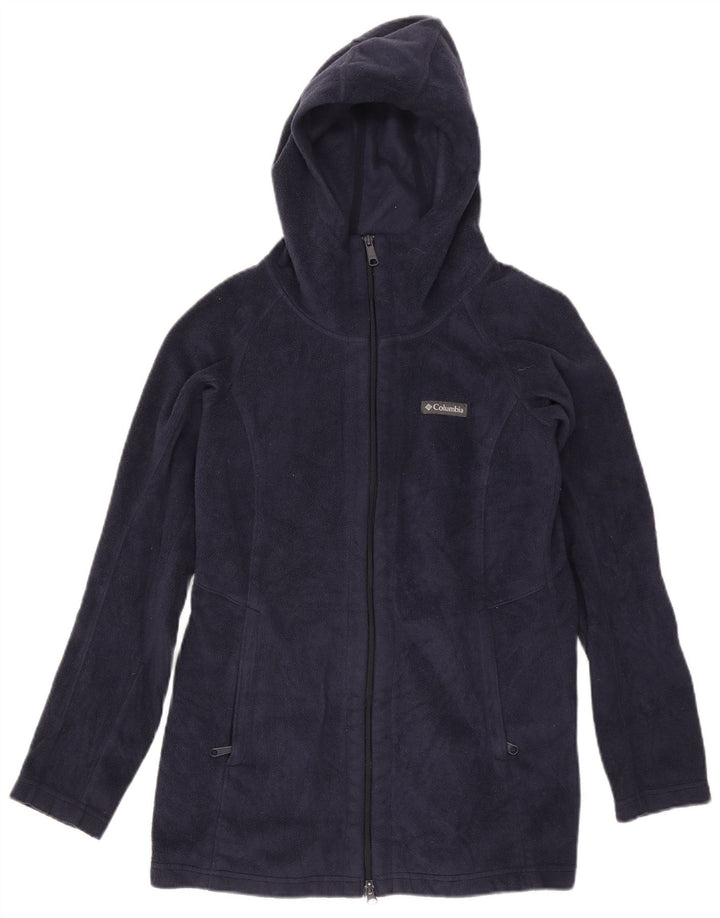 Columbia Chaqueta polar con capucha para mujer UK 44 Mediana Azul marino Poliéster