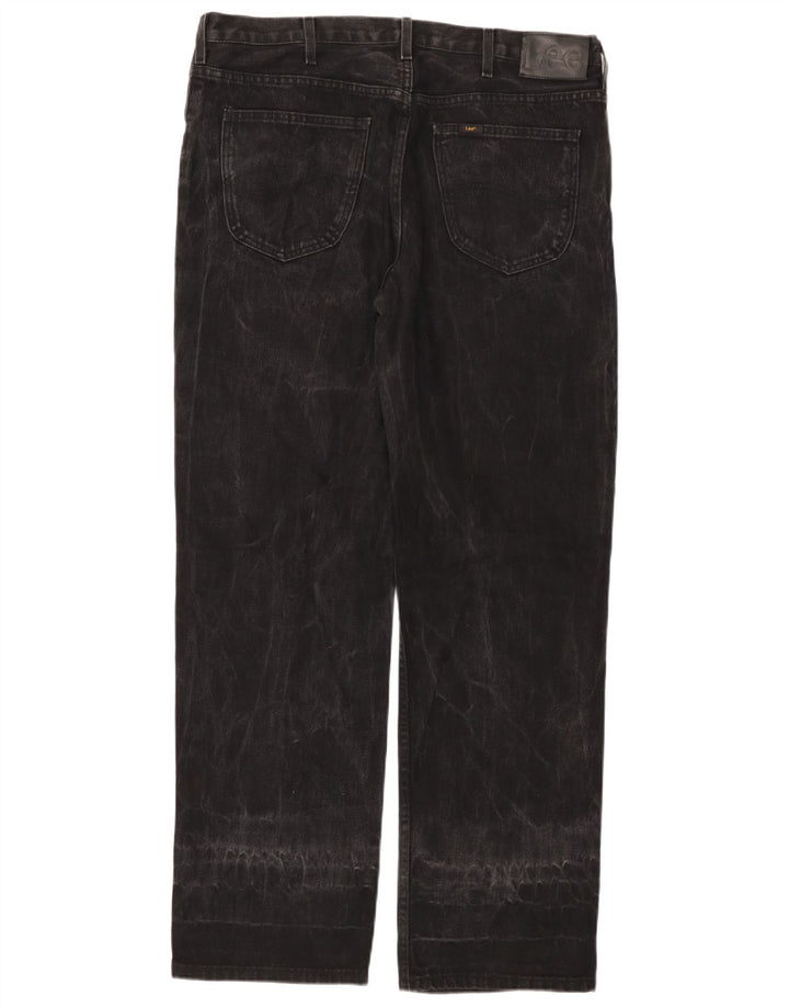 LEE Vaqueros rectos Brooklyn Comfort para hombre W38 L32 Algodón negro