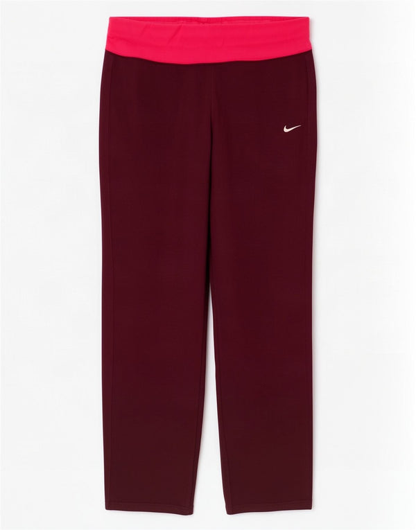 Nike Pantalones de chándal para niña 13-14 años XL Borgoña Colorblock Algodón