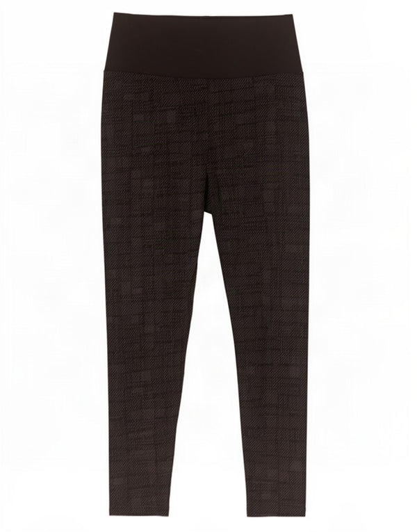 Marks & Spencer Leggings para mujer UK 10 Small Viscosa geométrica negra