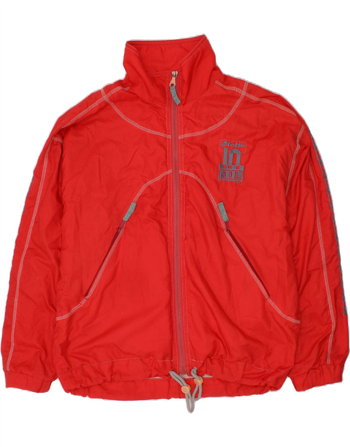 LOTTO Boys Tracksuit Top Jacket 13-14 Years Red Polyester Vintage Lotto and Second-Hand Lotto from Messina Hembry 