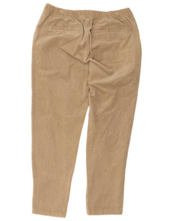 Zara Mujer Pantalón Tapered De Pana XL W30 L25 Algodón Beige