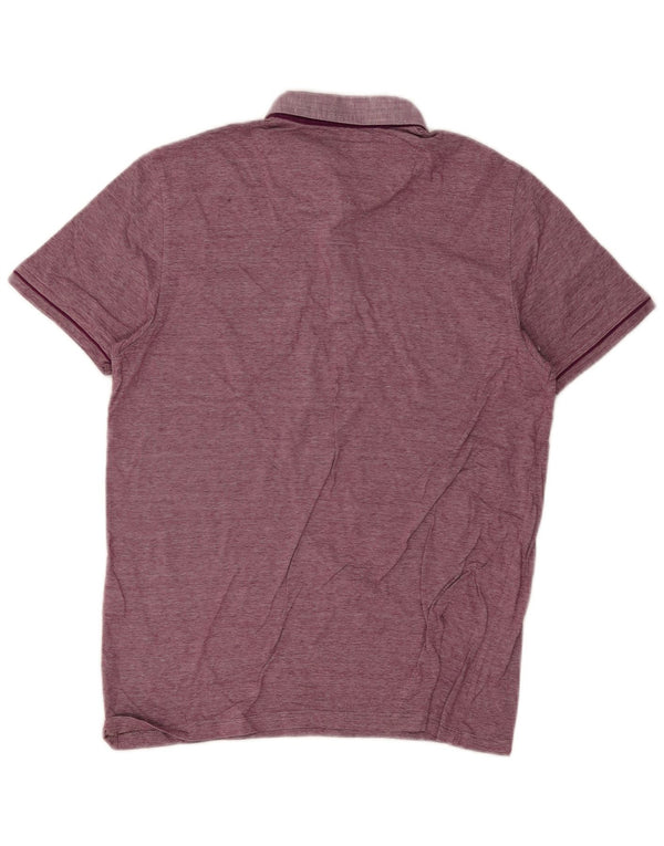 Ted Baker Polo para hombre talla 4 grande algodón a rayas moradas