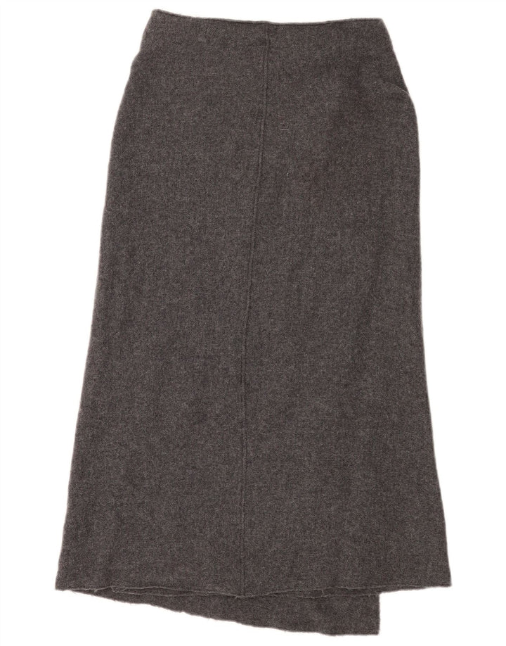 Massimo Dutti Falda Cruzada De Punto Mujer XS W25 Gris Lana