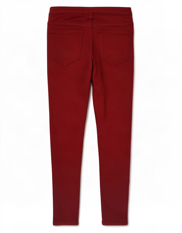 Marks & Spencer Vaqueros súper ajustados para mujer UK 10 Small W26 L26 Borgoña