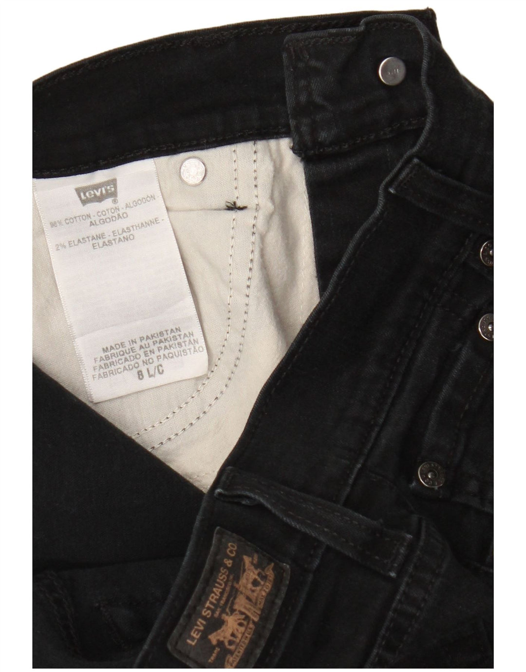 Levi's Jeans 512 Bootcut para Mujer US 8 Medium W28 L33 Negro