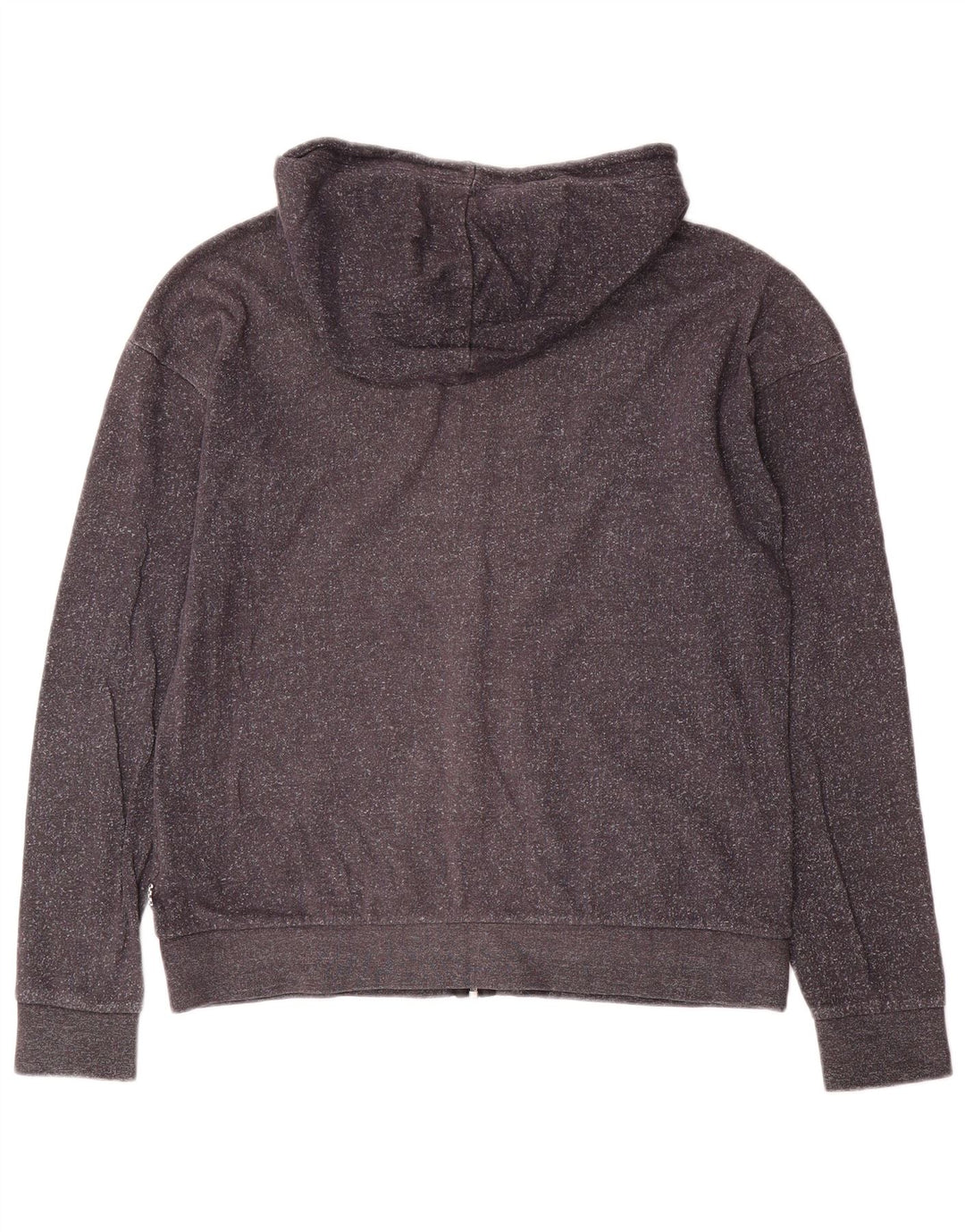Vans Sudadera con capucha y cremallera para hombre, talla pequeña, algodón moteado gris