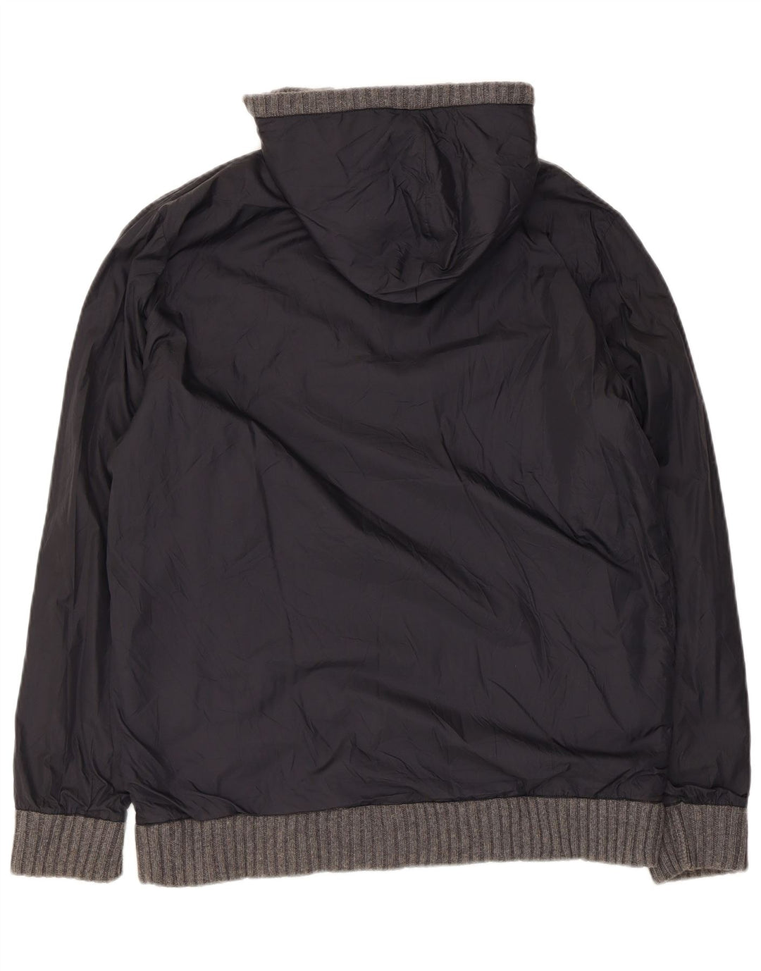 Massimo Dutti Chaqueta Reversible De Punto Con Capucha Hombre UK 42 XL Gris