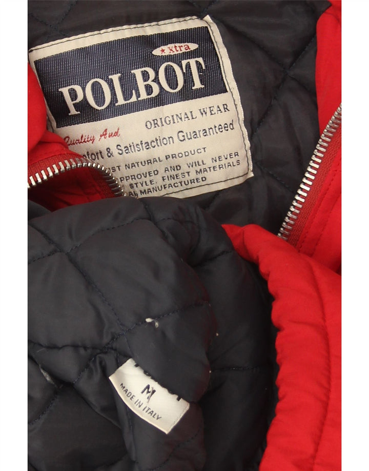 Polbot Chaqueta acolchada holgada para hombre UK 38 Mediano Rojo Poliéster