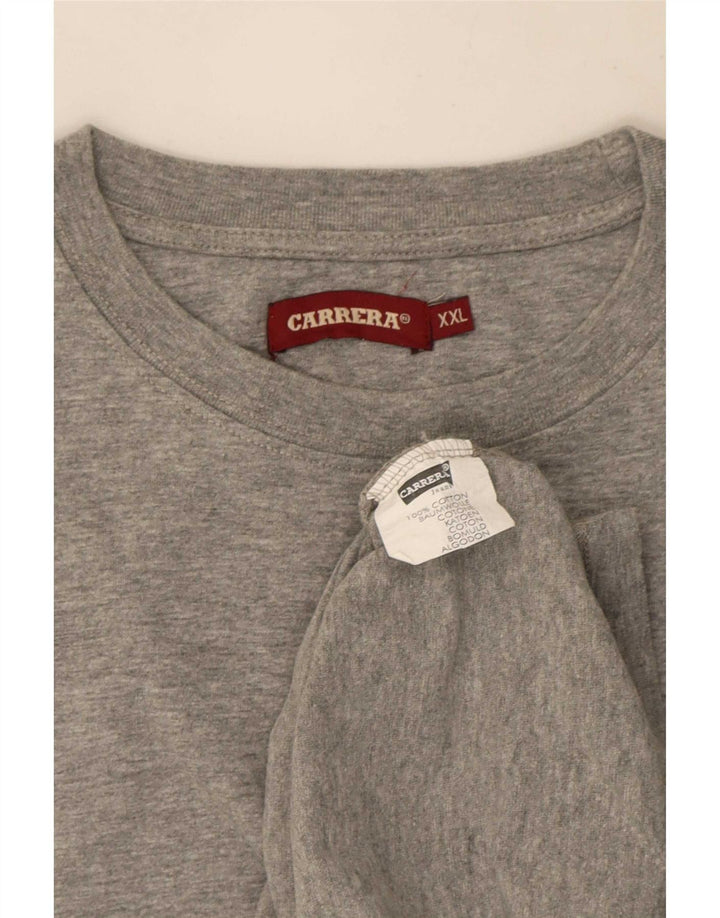 Carrera Camiseta para hombre Top 2XL Algodón moteado gris