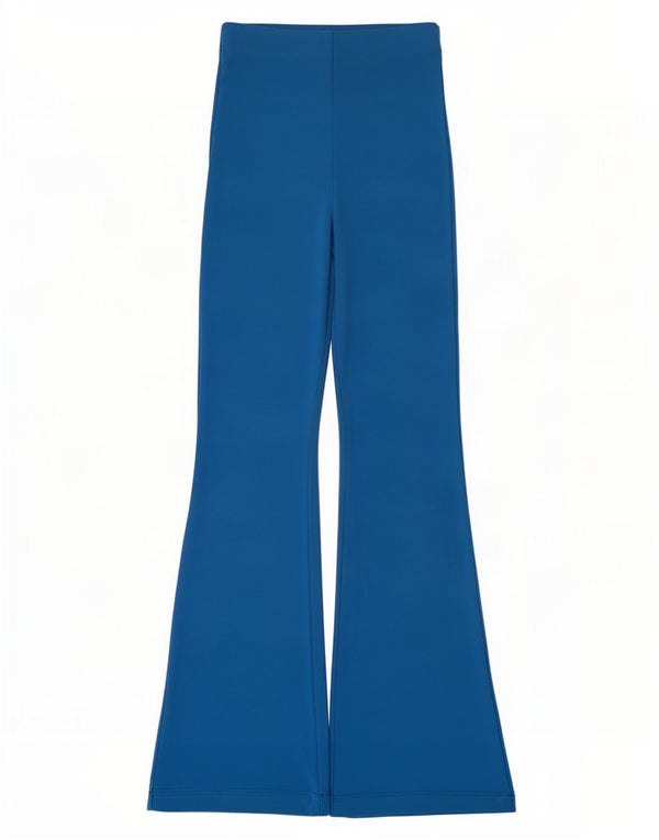 Zara Mujer Pantalones De Chándal Acampanados UK 8 Small Azul