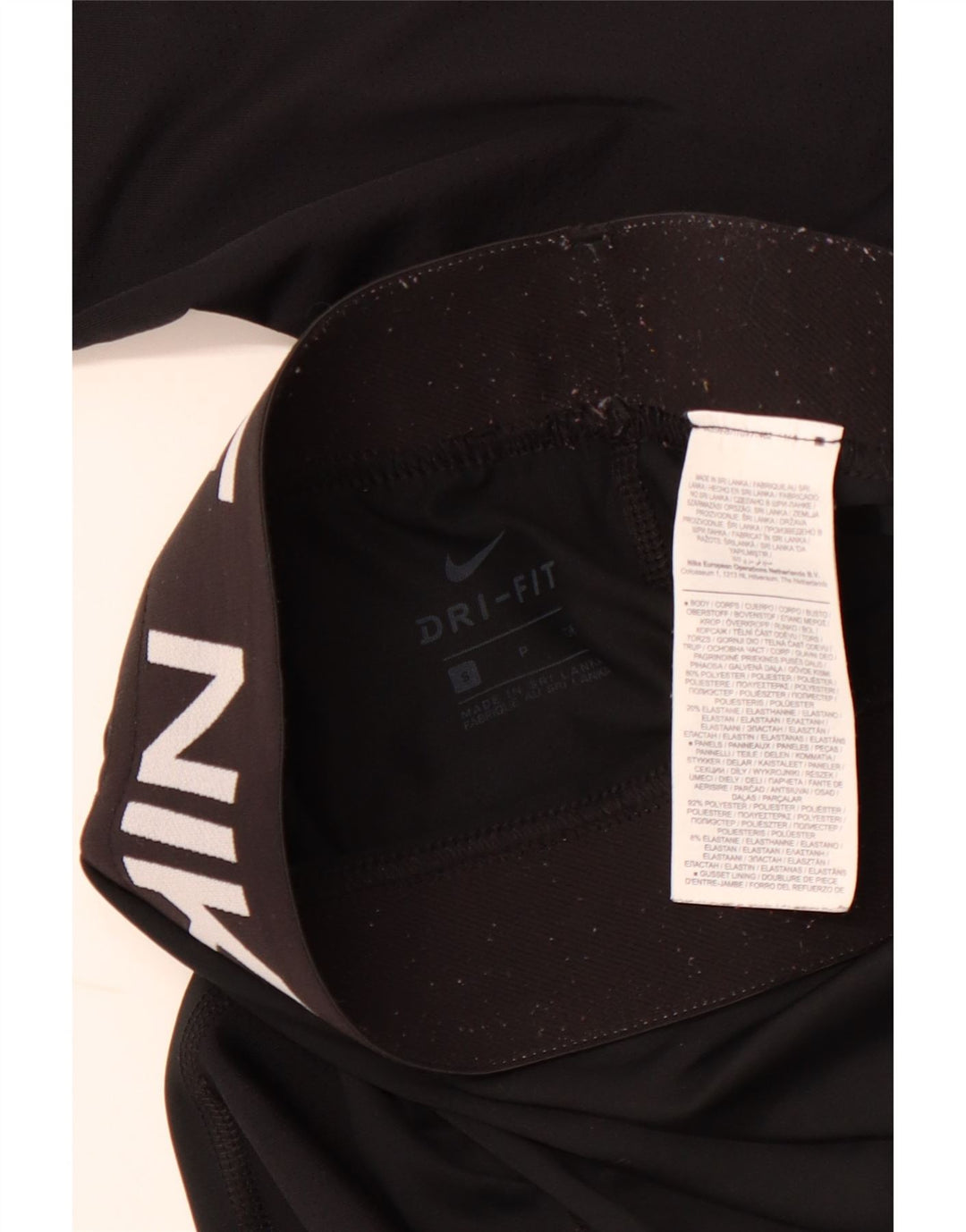 NIKE Leggings gráficos Dri Fit para mujer UK 8 Small Poliéster negro
