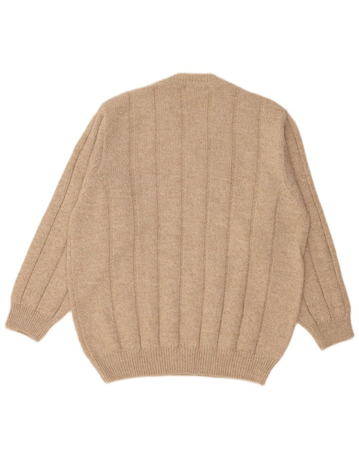 Gioferrari Jersey con Cuello en V para Hombre IT 54 XL Lana Beige