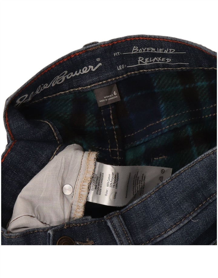 Eddie Bauer Vaqueros ajustados para mujer, estilo novio, talla 6, mediana, W30, L30, azul