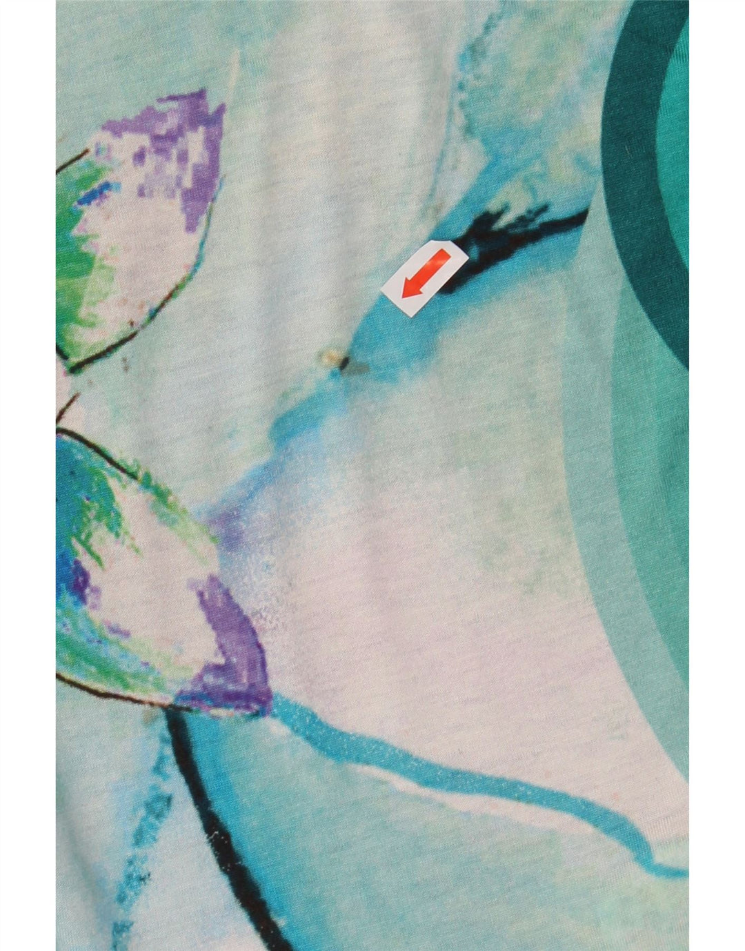 DESIGUAL Blusa de Ala de Murciélago para Mujer Top UK 10 Small Blue Floral Viscosa