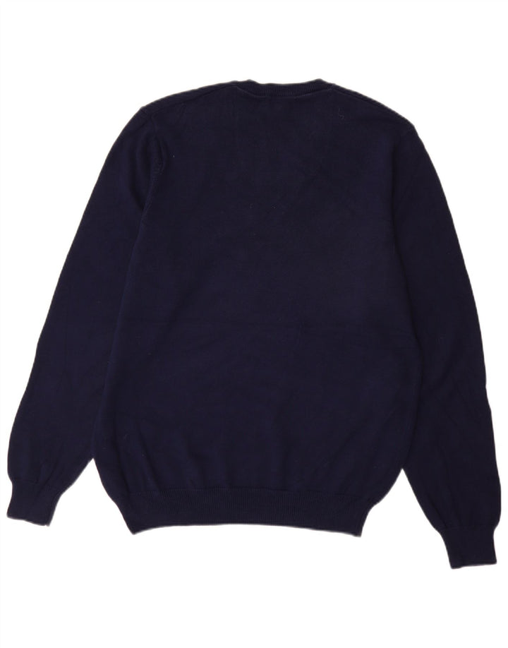 Marks & Spencer Jersey de corte regular con cuello en V para hombre Azul marino mediano