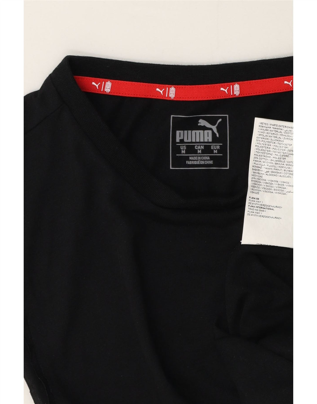 Puma Hombre Chaleco Top Medio Negro Algodón