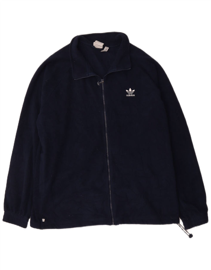 ADIDAS Chaqueta polar gráfica para hombre UK 42 XL Poliéster azul marino
