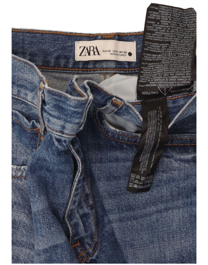Zara Jeans Rectos Mujer EU 40 Medium W30 L30 Algodón Azul