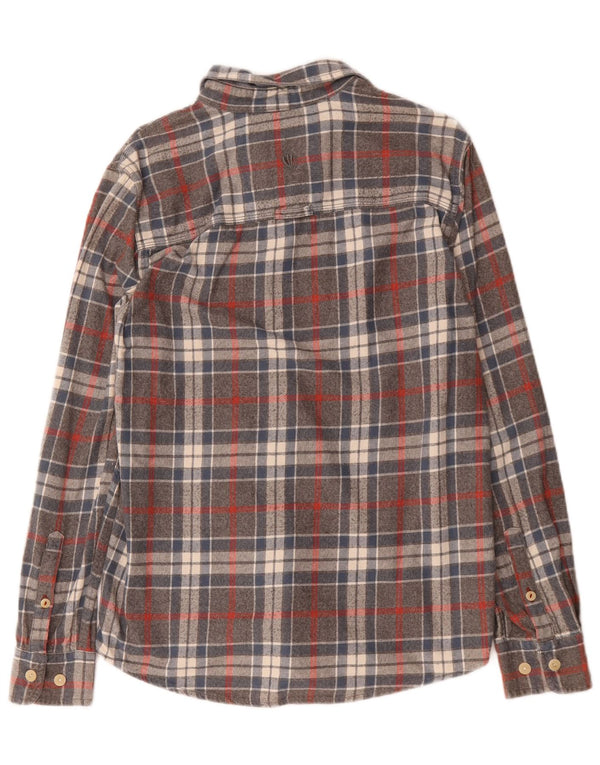 Camisa de franela para hombre de Fat Face Algodón a cuadros gris pequeño