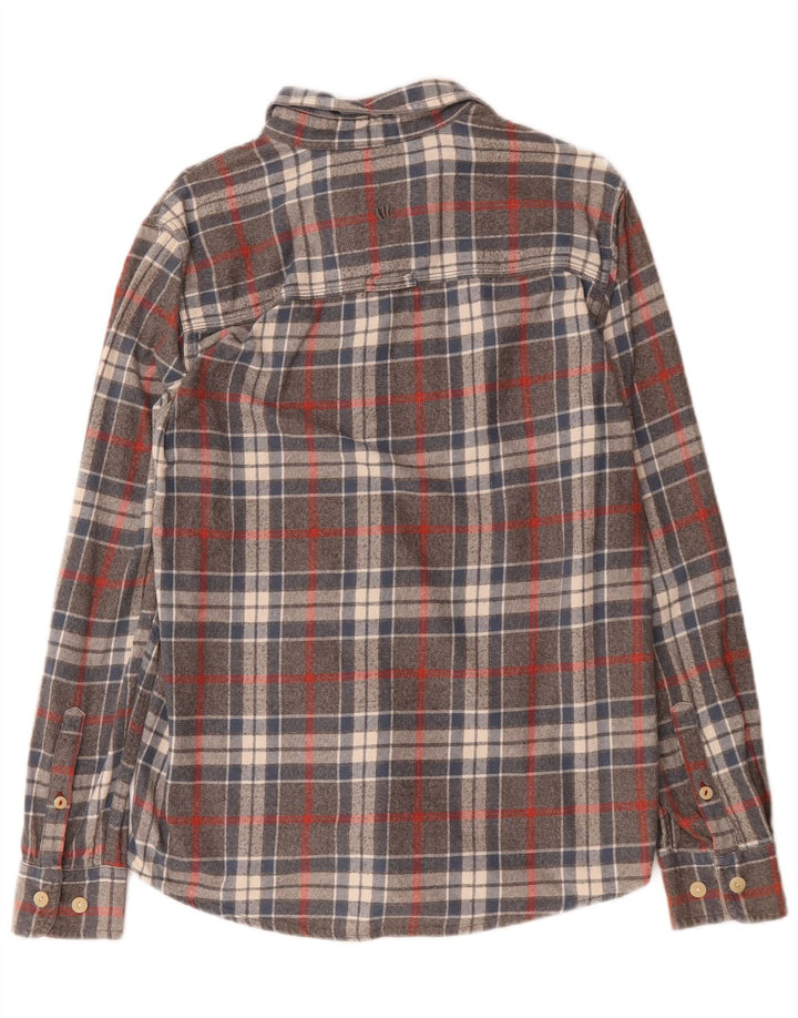 Camisa de franela para hombre de Fat Face Algodón a cuadros gris pequeño