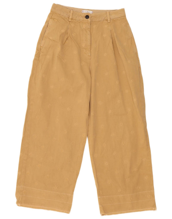 Tommy Hilfiger Pantalones chinos gráficos para mujer UK 10 Small W28 L27 Beige