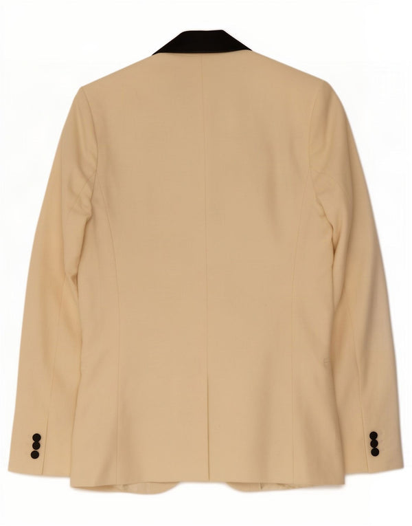 French Connection Chaqueta tipo blazer con 1 botón para mujer UK 6 XS Beige Colorblock