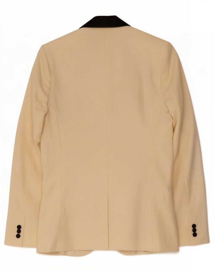 French Connection Chaqueta tipo blazer con 1 botón para mujer UK 6 XS Beige Colorblock