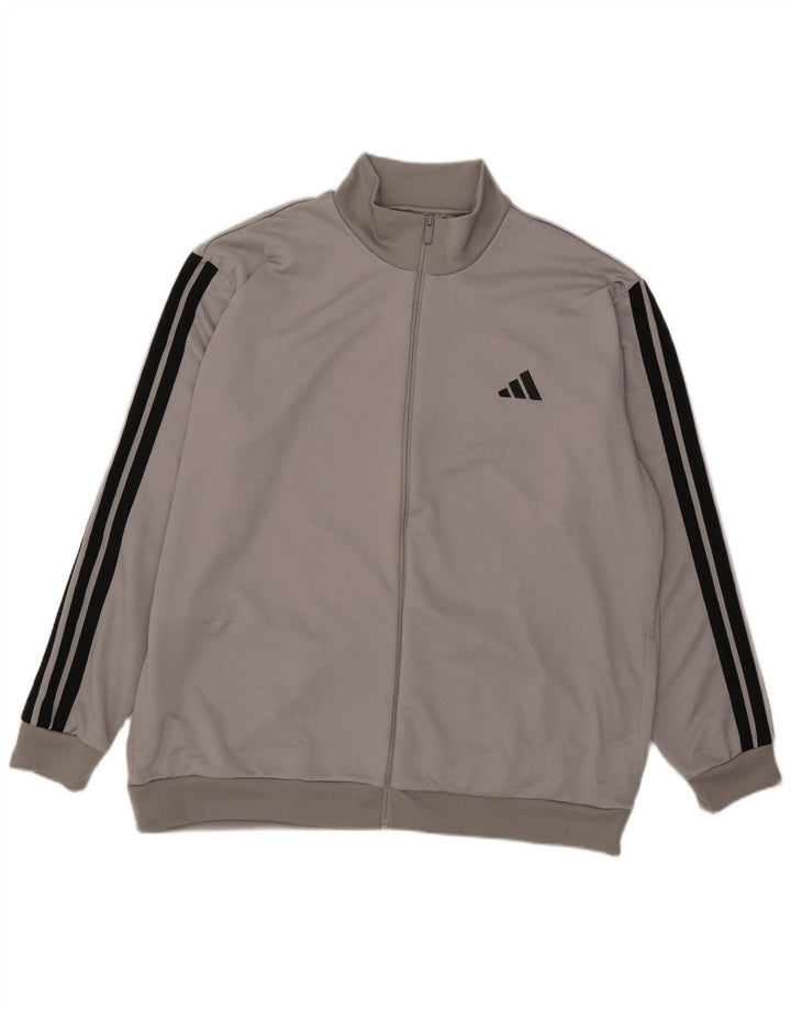 Adidas Hombre Chándal Top Chaqueta 2XL Gris Poliéster