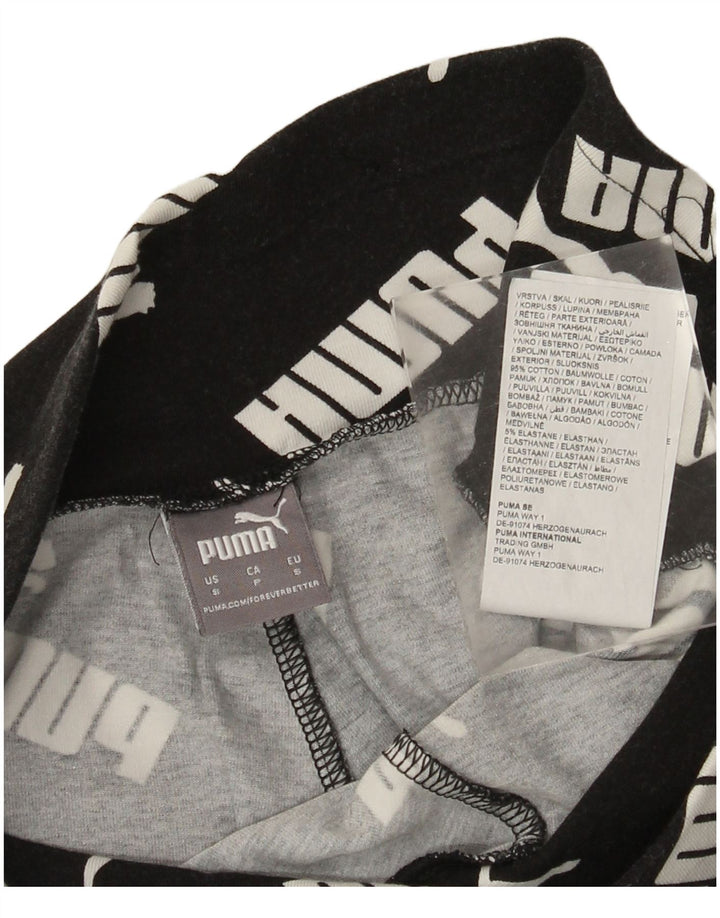 Puma Leggings gráficos para mujer UK 10 Small Black Cotton