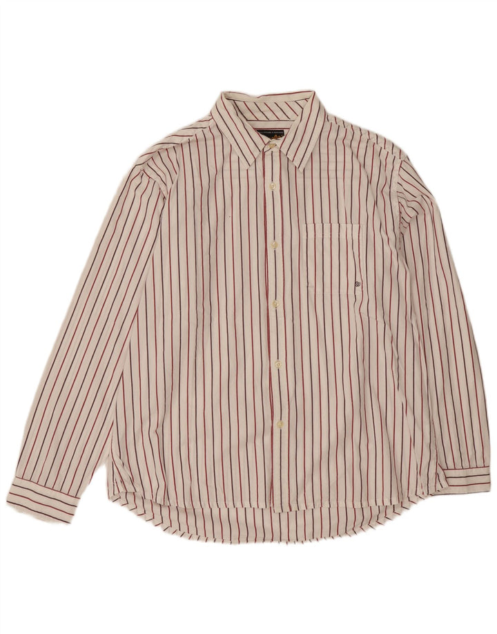 Camisa Wrangler Hombre XL Algodón Rayas Blancas