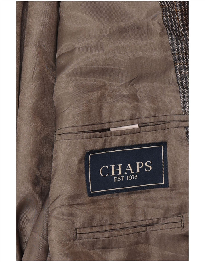 Chaps Chaqueta tipo blazer de 2 botones para hombre UK 42 XL Gris pata de gallo