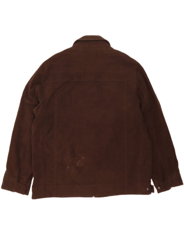 Marks & Spencer Chaqueta Bomber Autograph para Hombre UK 42 XL Algodón Marrón
