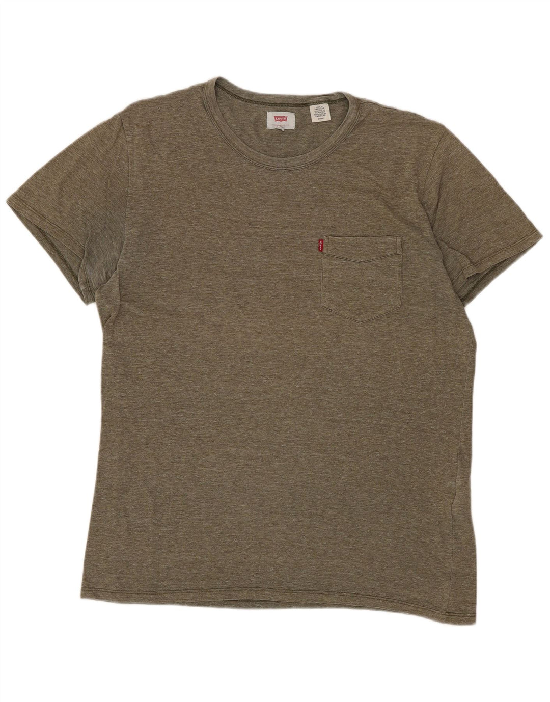 LEVI'S Camiseta para hombre Top Small Khaki Moteado de algodón