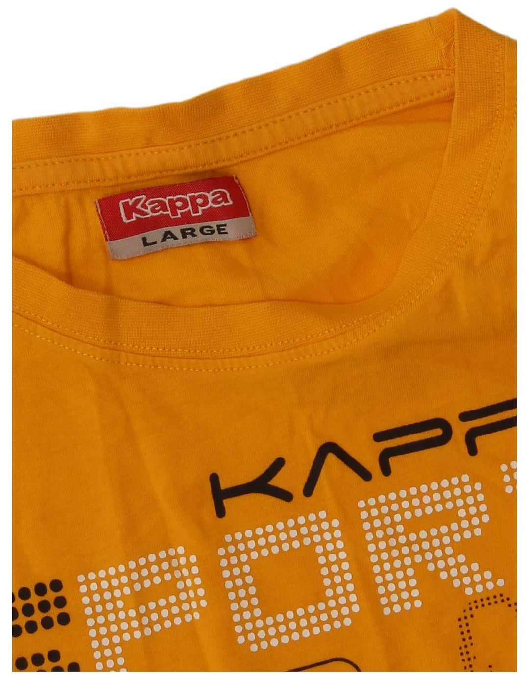 Kappa Mujer Gráfico Chaleco Top UK 40 Grande Naranja