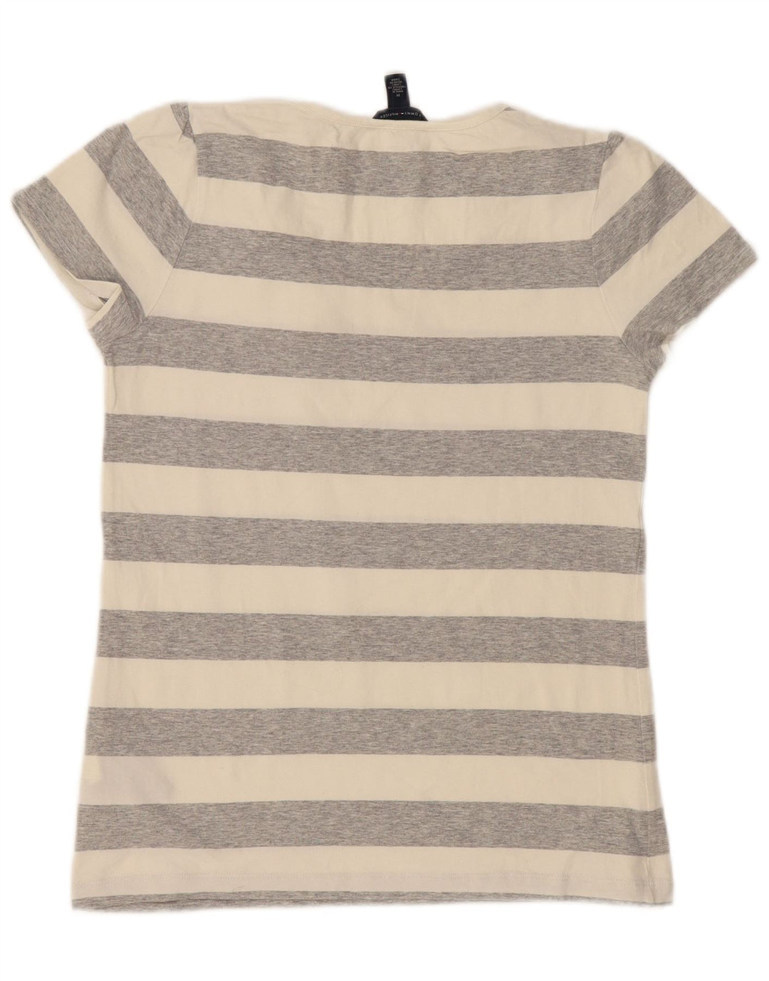 Tommy Hilfiger Camiseta para mujer Top UK 12 Algodón a rayas gris medio