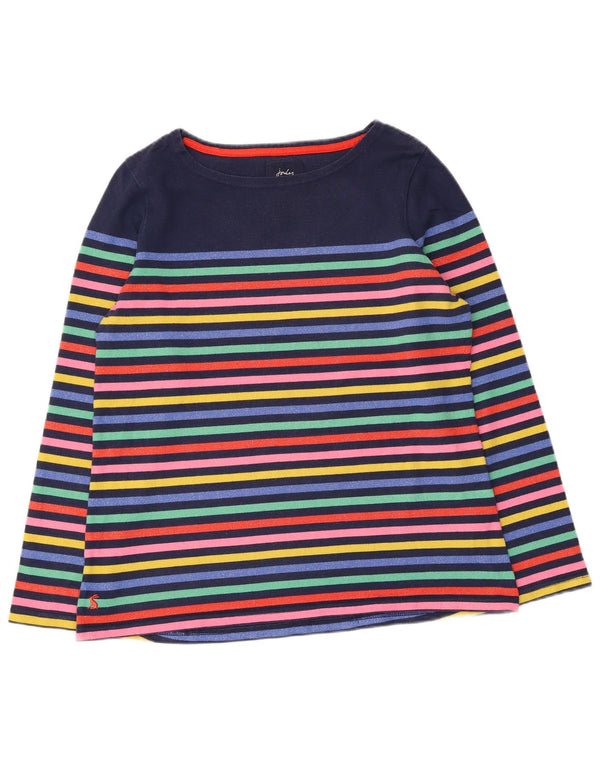 Joules Top Mujer Manga Larga UK 44 Grande Algodón A Rayas Multicolor