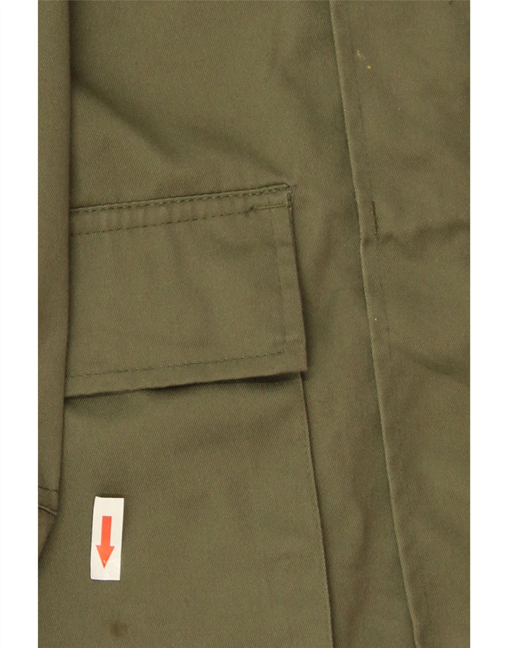 Vintage hombres chaqueta utilitaria Reino Unido 40 poliéster caqui grande