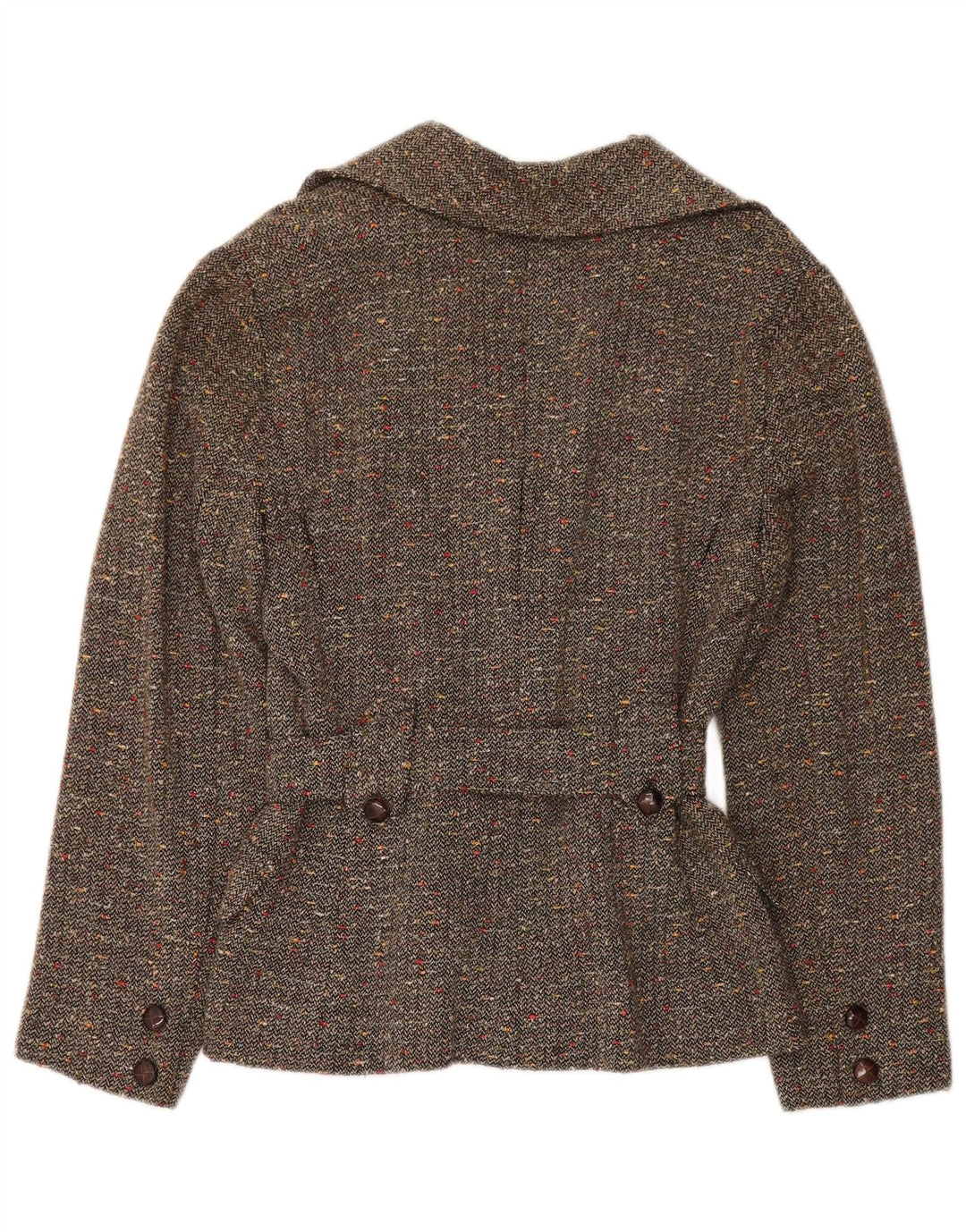 Vintage mujer chaqueta utilitaria Reino Unido 12 gris medio moteado