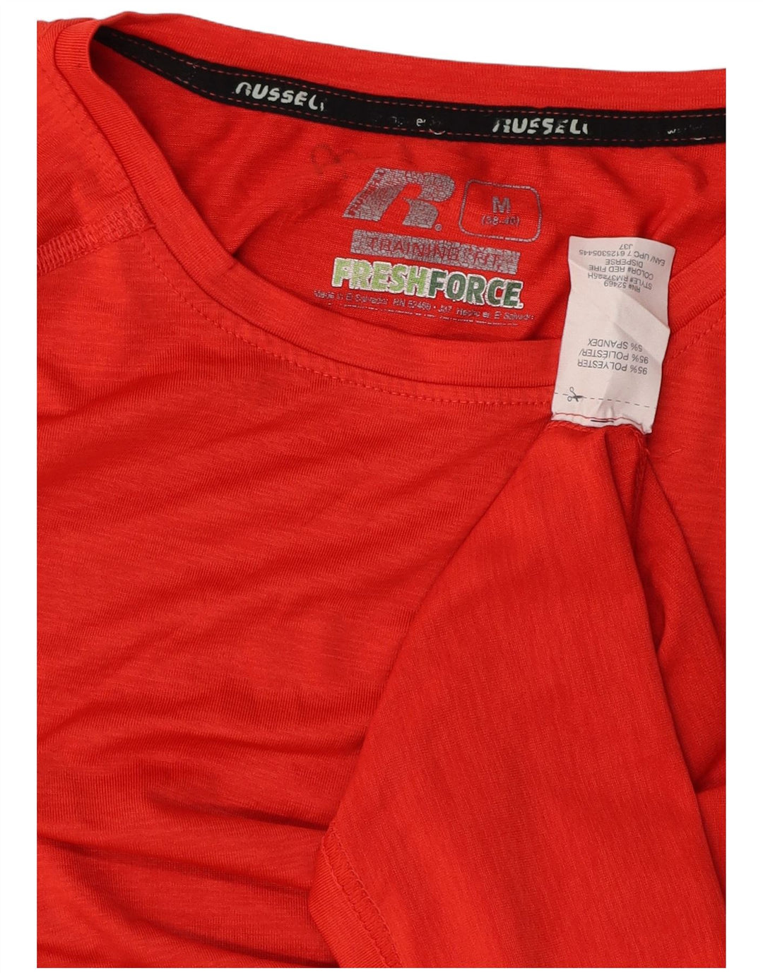 RUSSELL ATHLETIC Camiseta Hombre UK 38/40 Medio Rojo Poliéster