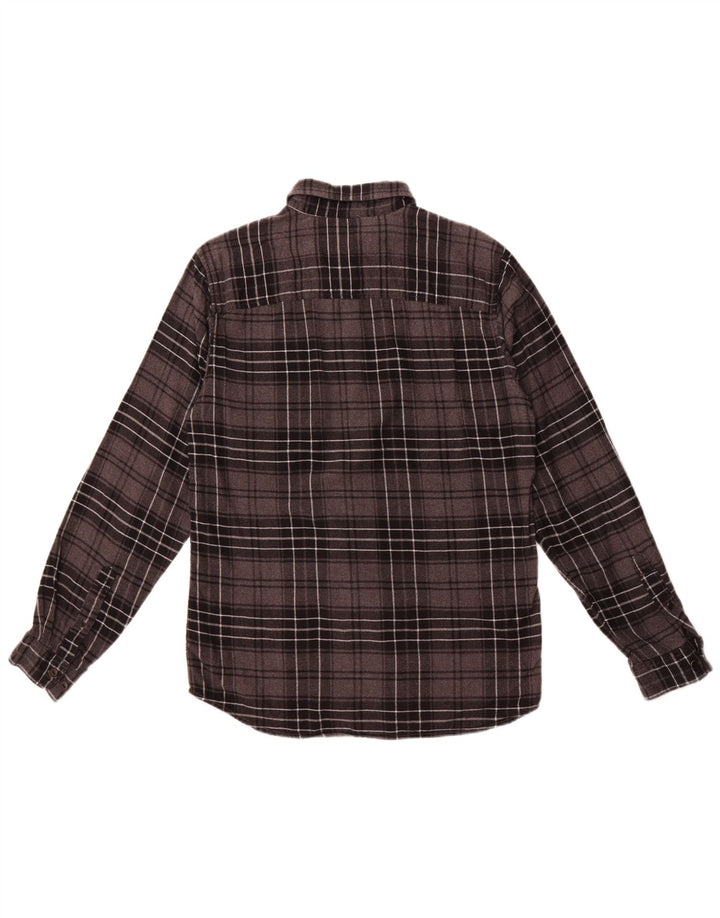 Jack & Jones Hombre Camisa De Franela Algodón A Cuadros Gris Medio