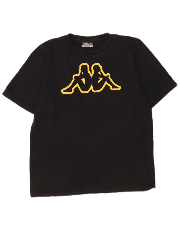 Kappa - Camiseta gráfica para hombre, talla pequeña, color negro