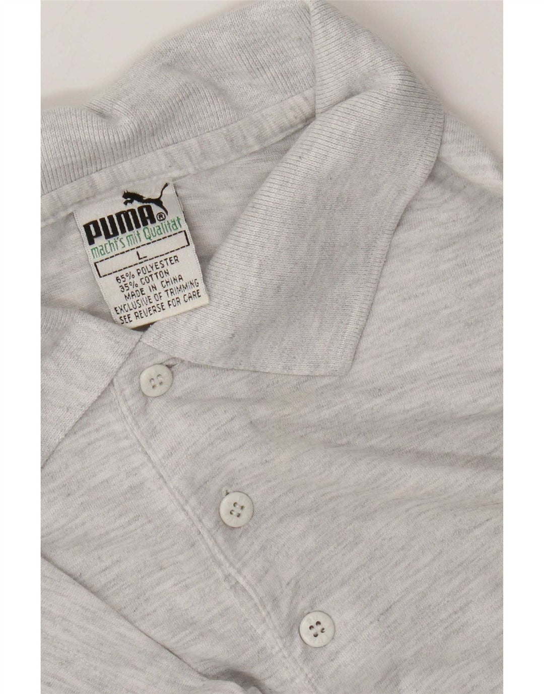 Polo Puma Para Hombre Poliéster Moteado Gris Grande