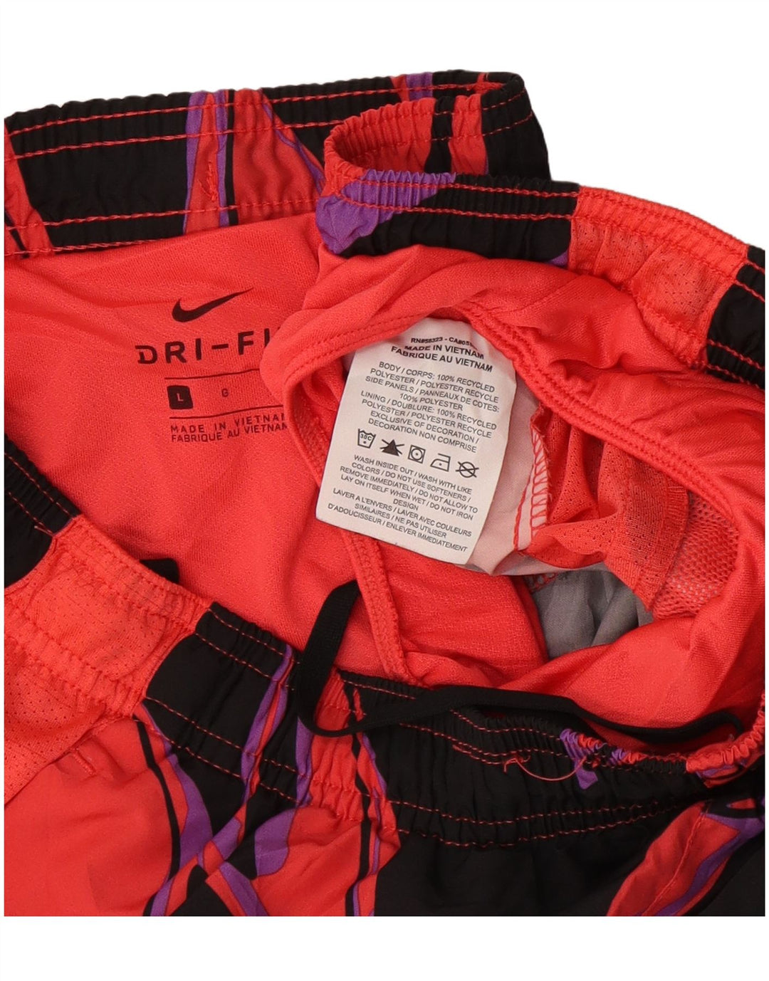 Nike Dri Fit - Pantalones cortos deportivos para hombre, poliéster geométrico, multicolor