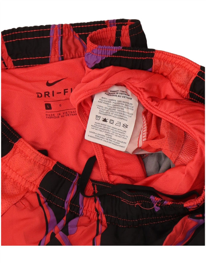 Nike Dri Fit - Pantalones cortos deportivos para hombre, poliéster geométrico, multicolor