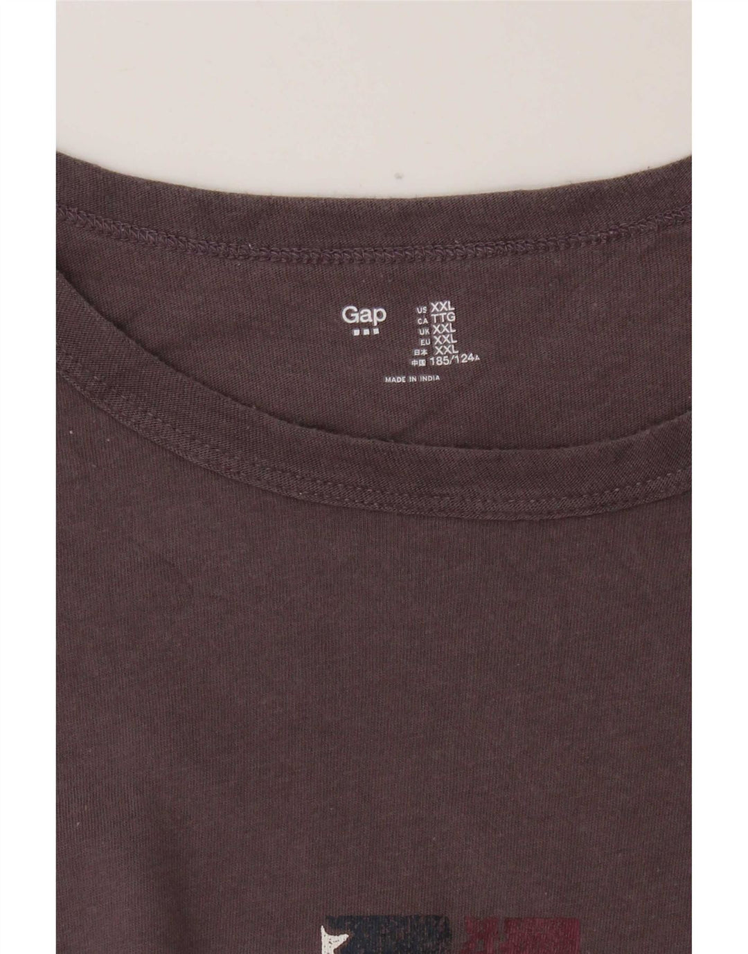 Gap Camiseta gráfica para hombre Top 2XL Marrón