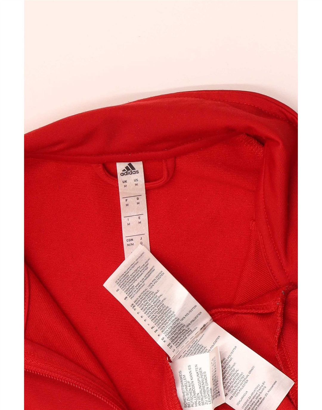 Adidas Hombre Chándal Top Chaqueta Mediano Rojo Poliéster