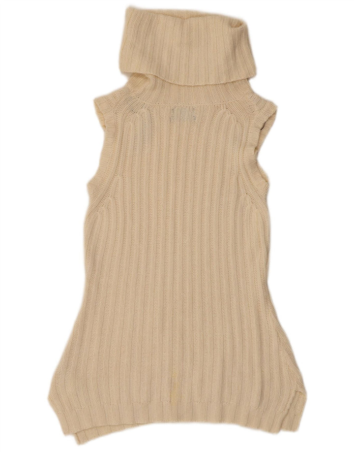 Massimo Dutti Jersey sin Mangas con Cuello Redondo para Mujer UK 42 Medium Beige
