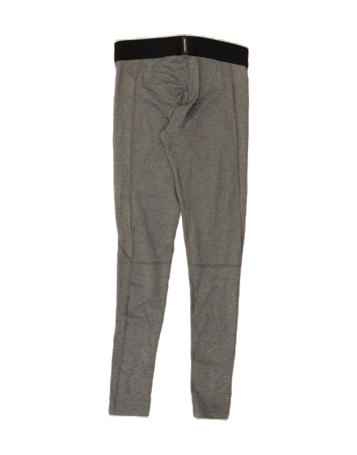 NIKE Womens Dri Fit Graphic Leggings UK 8 Small Grey Colourblock Polyester Vintage Nike and Second-Hand Nike from Messina Hembry 