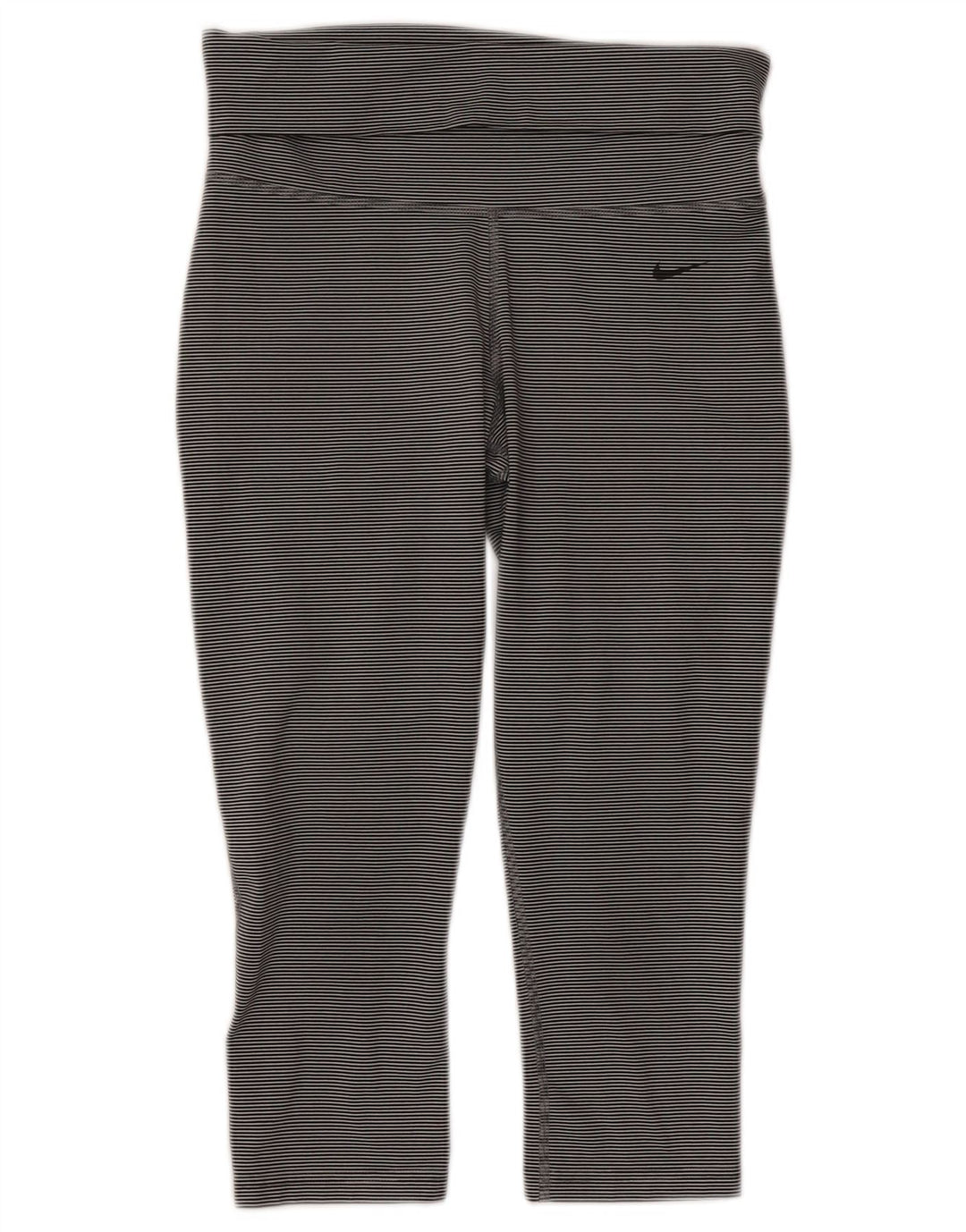 Nike - Leggings capri Dri Fit para mujer, talla 8, poliéster a rayas grises pequeñas